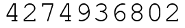 Число 4274936802.