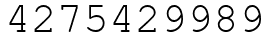 Число 4275429989.
