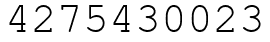 Число 4275430023.