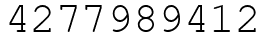 Число 4277989412.