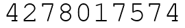 Число 4278017574.