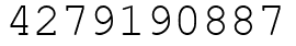 Число 4279190887.
