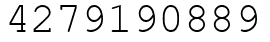Число 4279190889.