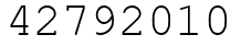 Число 42792010.