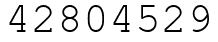 Число 42804529.