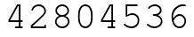 Число 42804536.