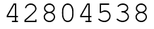 Число 42804538.