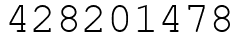 Число 428201478.