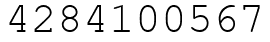 Число 4284100567.