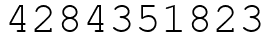 Число 4284351823.