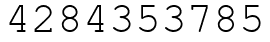 Число 4284353785.