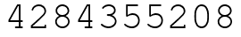 Число 4284355208.