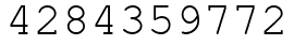 Число 4284359772.