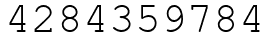 Число 4284359784.