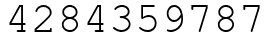 Число 4284359787.