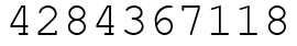 Число 4284367118.