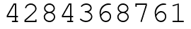 Число 4284368761.