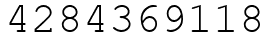 Число 4284369118.