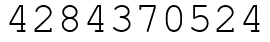 Число 4284370524.
