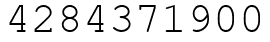 Число 4284371900.