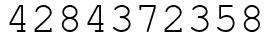 Число 4284372358.