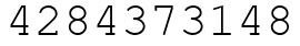 Число 4284373148.