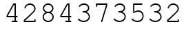 Число 4284373532.
