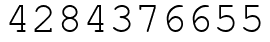 Число 4284376655.
