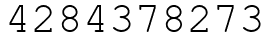 Число 4284378273.