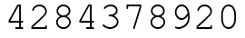 Число 4284378920.