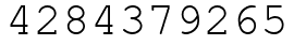 Число 4284379265.