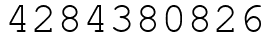 Число 4284380826.