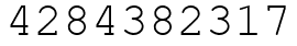 Число 4284382317.