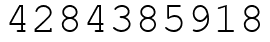 Число 4284385918.