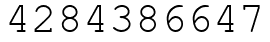 Число 4284386647.