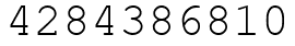 Число 4284386810.