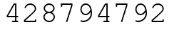 Число 428794792.