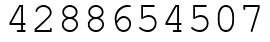 Число 4288654507.