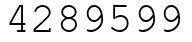 Число 4289599.