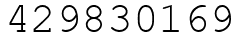 Число 429830169.