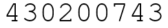 Число 430200743.
