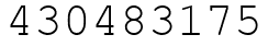 Число 430483175.