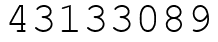 Число 43133089.