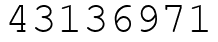 Число 43136971.