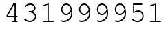 Число 431999951.