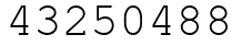 Число 43250488.
