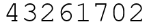 Число 43261702.