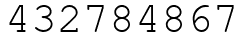 Число 432784867.