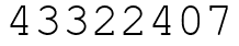 Число 43322407.