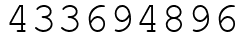 Число 433694896.
